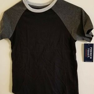 Black with gray sleeves kids shirt